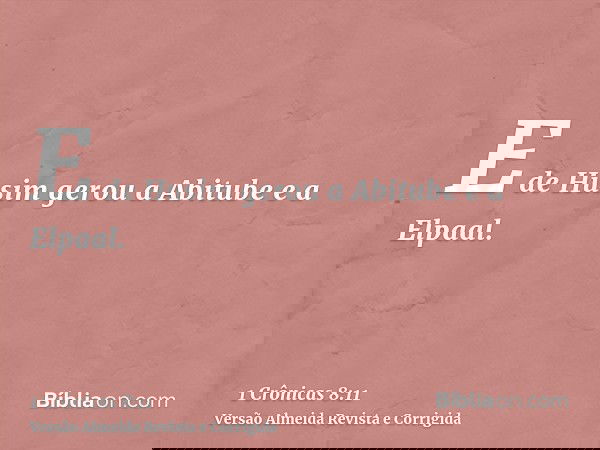 E de Husim gerou a Abitube e a Elpaal.