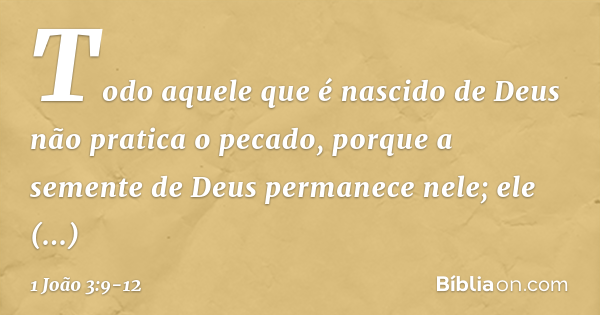 1 João 3:9-12 - Bíblia