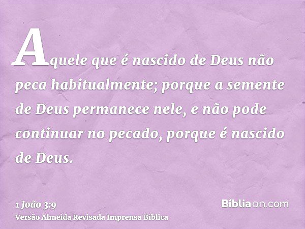 1 João 3:9 - Bíblia