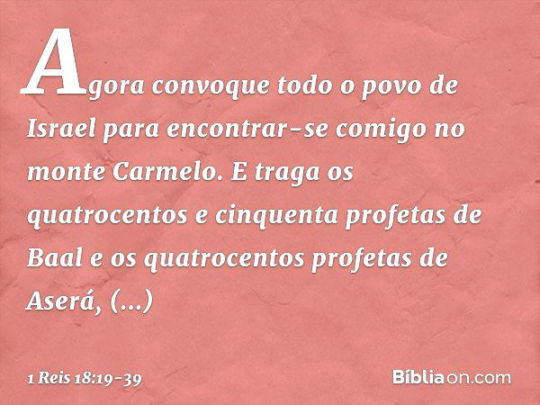 1 Reis 18:19-39 - Bíblia