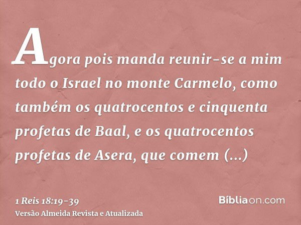 1 Reis 18:19-39 - Bíblia