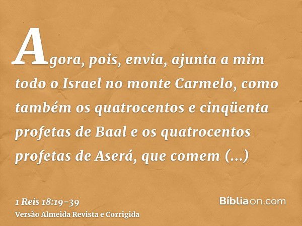 1 Reis 18:19-39 - Bíblia