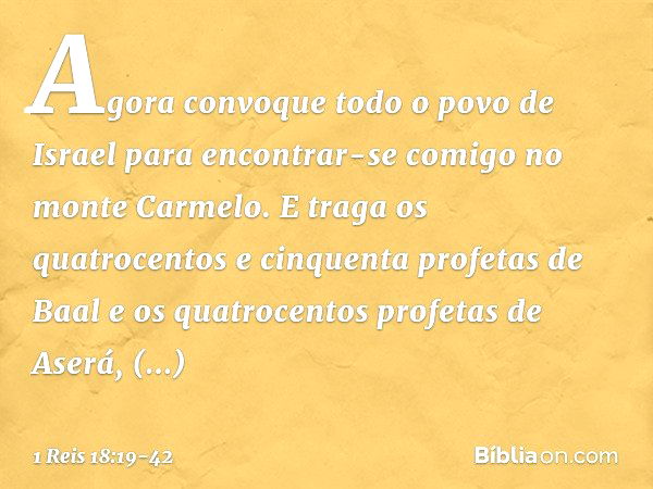 1 Reis 18:19-39 - Bíblia