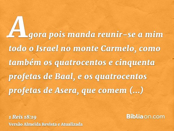 1 Reis 18:19-39 - Bíblia