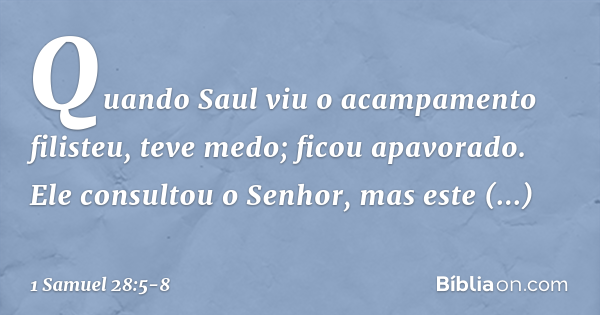 1 Samuel 28:5-8 - Bíblia