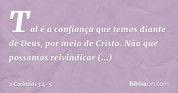 2 coríntios 3 4 5 explicação