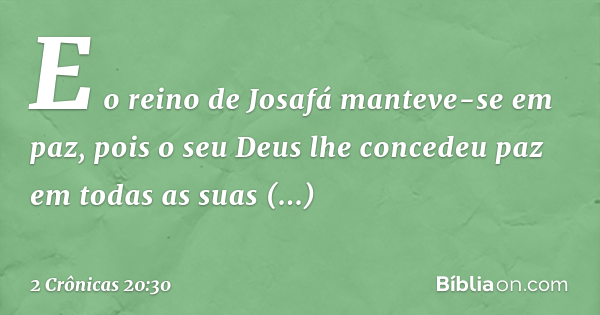 2 crônicas 20 30 explicação