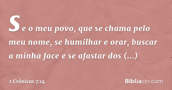 Cr Nicas Se O Meu Povo Que Se Chama Pelo Meu Nome B Blia