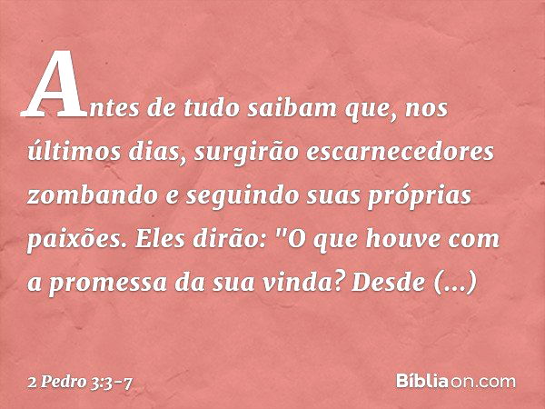 2 Pedro 3:6-7 - Bíblia