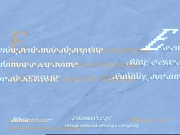 2 Samuel 12:25 - Bíblia
