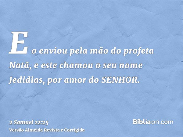 2 Samuel 12:25 - Bíblia