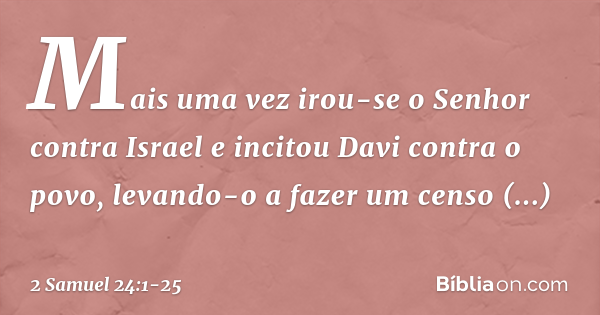 2 Samuel 24 1 25 Bíblia