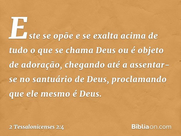 2 Tessalonicenses 2:4 - Bíblia