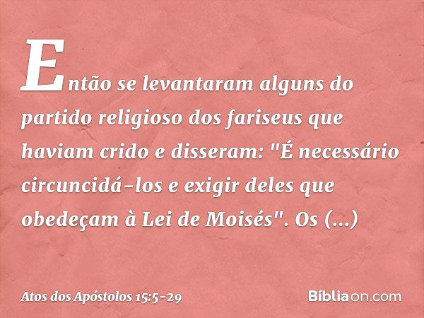 Atos dos Apóstolos 15:29 - Bíblia