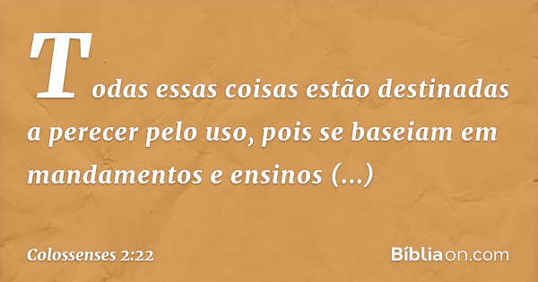 Colossenses 2:22 - Bíblia