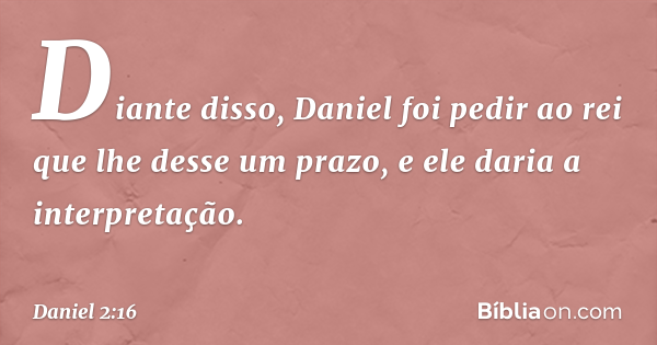 daniel capitulo 2 versiculo 16