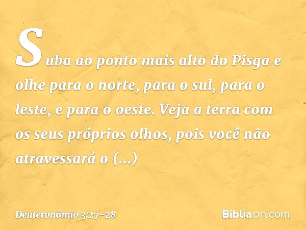 Deuteronômio 3:27-28 - Bíblia