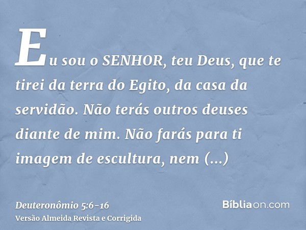 Deuteronômio 5:6-16 - Bíblia