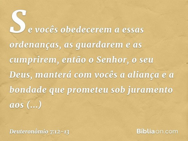 Deuteronômio 7:12-13 - Bíblia