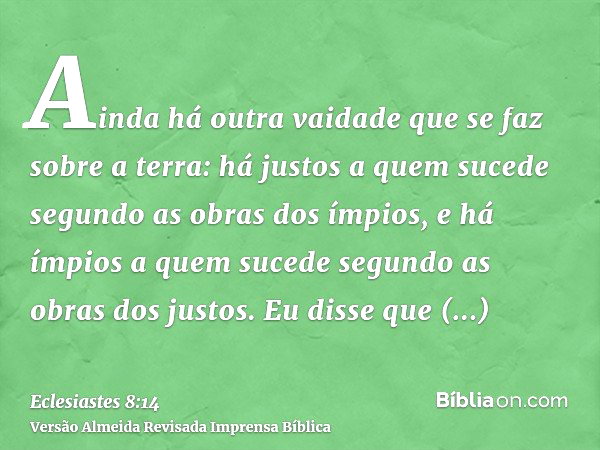 Eclesiastes 8 14 Biblia