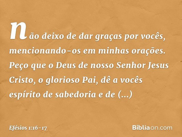 Efesios 1 16 17 Biblia