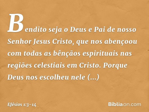 Efesios 1 3 14 Biblia