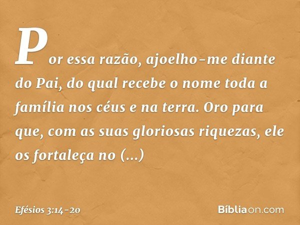 Efesios 3 14 20 Biblia