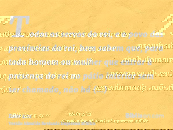 ester capitulo 4 versiculo 11