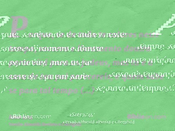 ester capitulo 4 versiculo 14