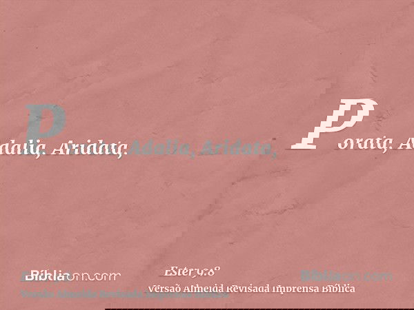 Porata, Adalia, Aridata,