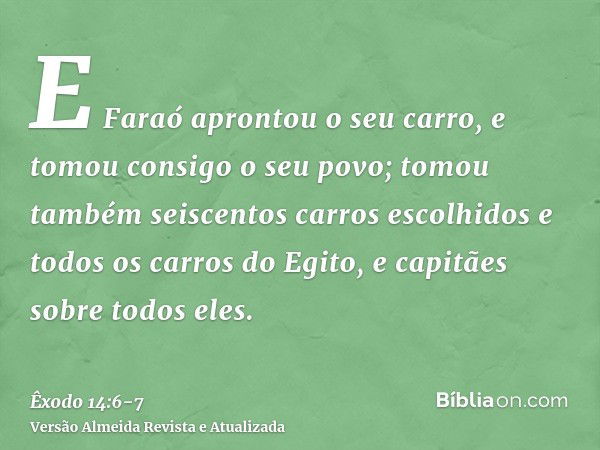 Exodo 14 6 7 Biblia