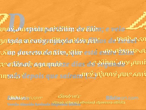 exodo capitulo 16 versiculo 1