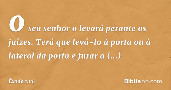 exodo capitulo 21 versiculo 6