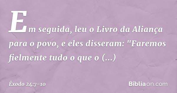 exodo 24 versiculo 7