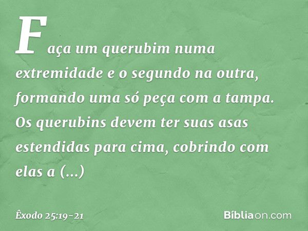 Faça um querubim numa extremidade e o segundo na outra, formando uma só peça com a tampa. Os querubins devem ter suas asas estendidas para cima, cobrindo com el