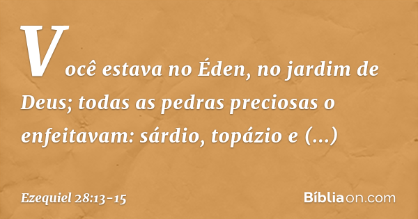 Ezequiel 28 13 15 Ezequiel 28 13 15