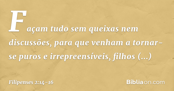 Filipenses 2:14-16 - Bíblia