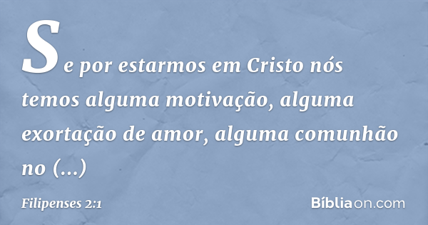 Filipenses 2:1 - Bíblia