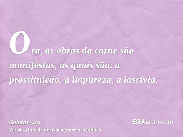 CRISTO ÀS NAÇÕES, O QUE SIGNIFICA LASCÍVIA NA BÍBLIA