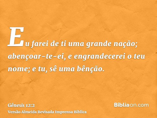 Gênesis 12:2 - Bíblia