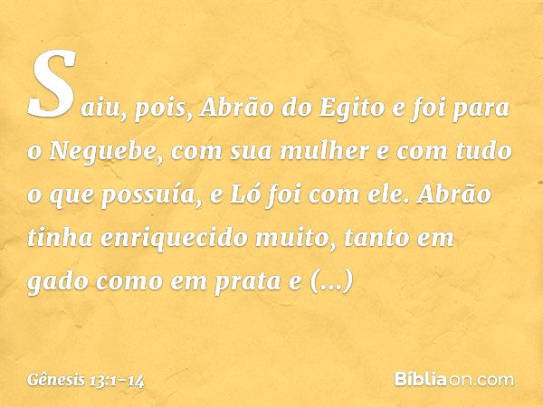 Gênesis 13:1-14 - Bíblia