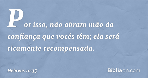 hebreo capitulo 10 versiculo 35