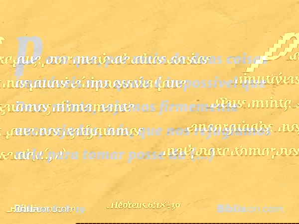 hebreus 6 18 19 explicação