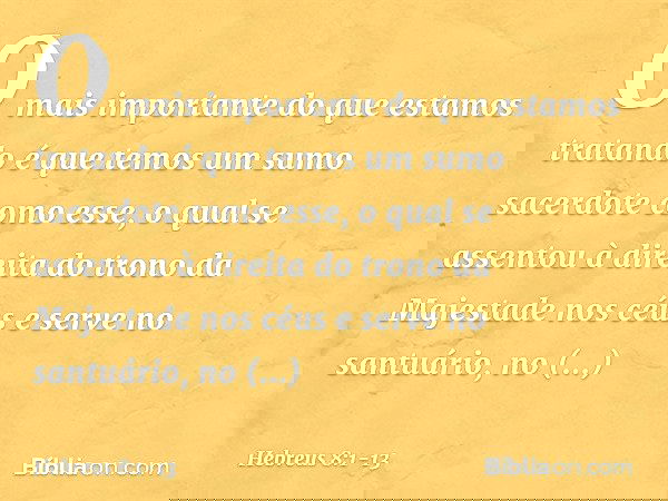 Hebreus 8:1-13 - Bíblia