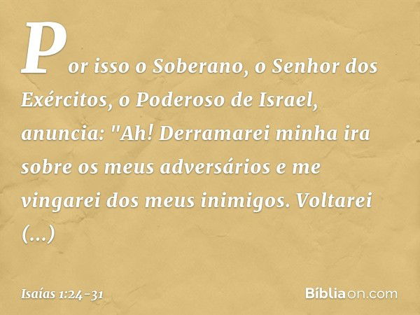 Isaías 1:24-31 - Bíblia