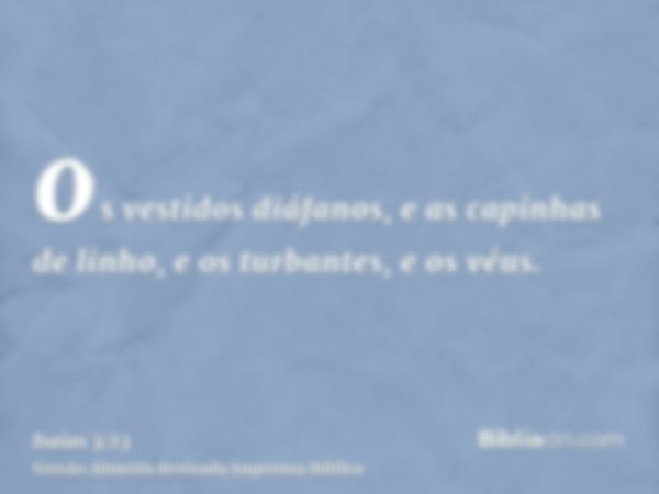 os vestidos diáfanos, e as capinhas de linho, e os turbantes, e os véus.