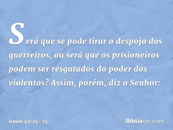 Isaías 49:25 - Bíblia