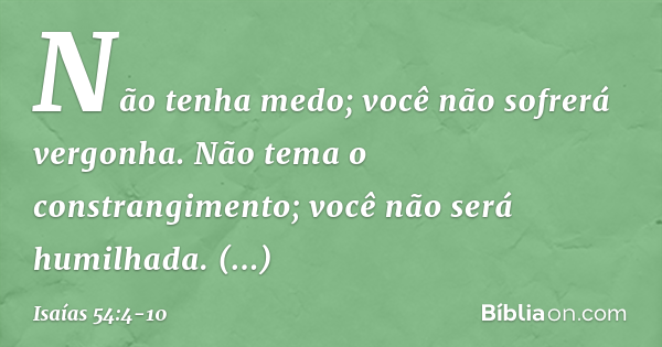 Isaías 54:4-10 - Bíblia