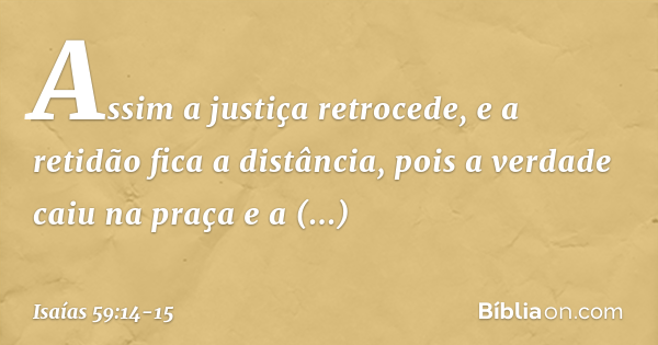 isaías capítulo 59 versículo 14 e 15