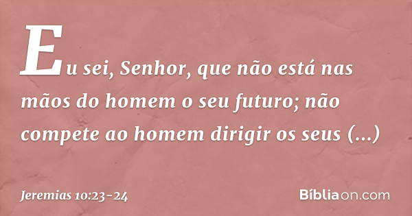 jeremias 10 23 24